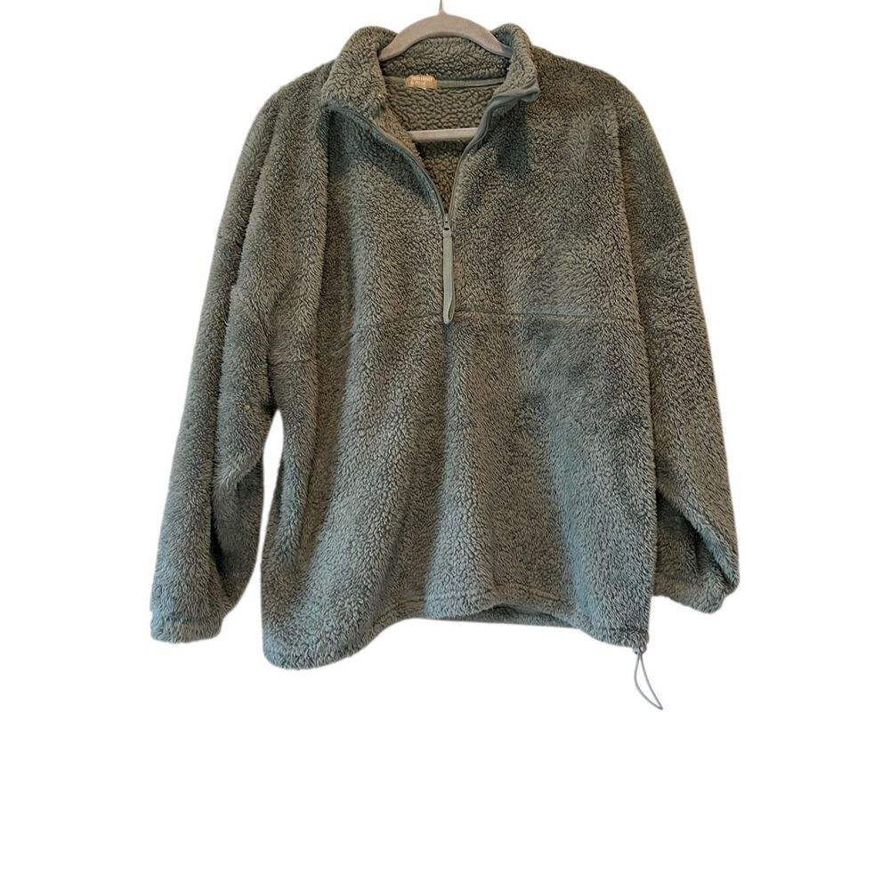 Summer & Rose Pullover Sherpa - Green- L/XL
